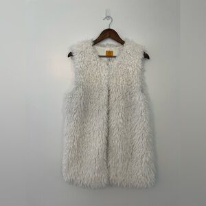 Ruby Rd. Faux Fur Shaggy Bohemian Vest Size Medium